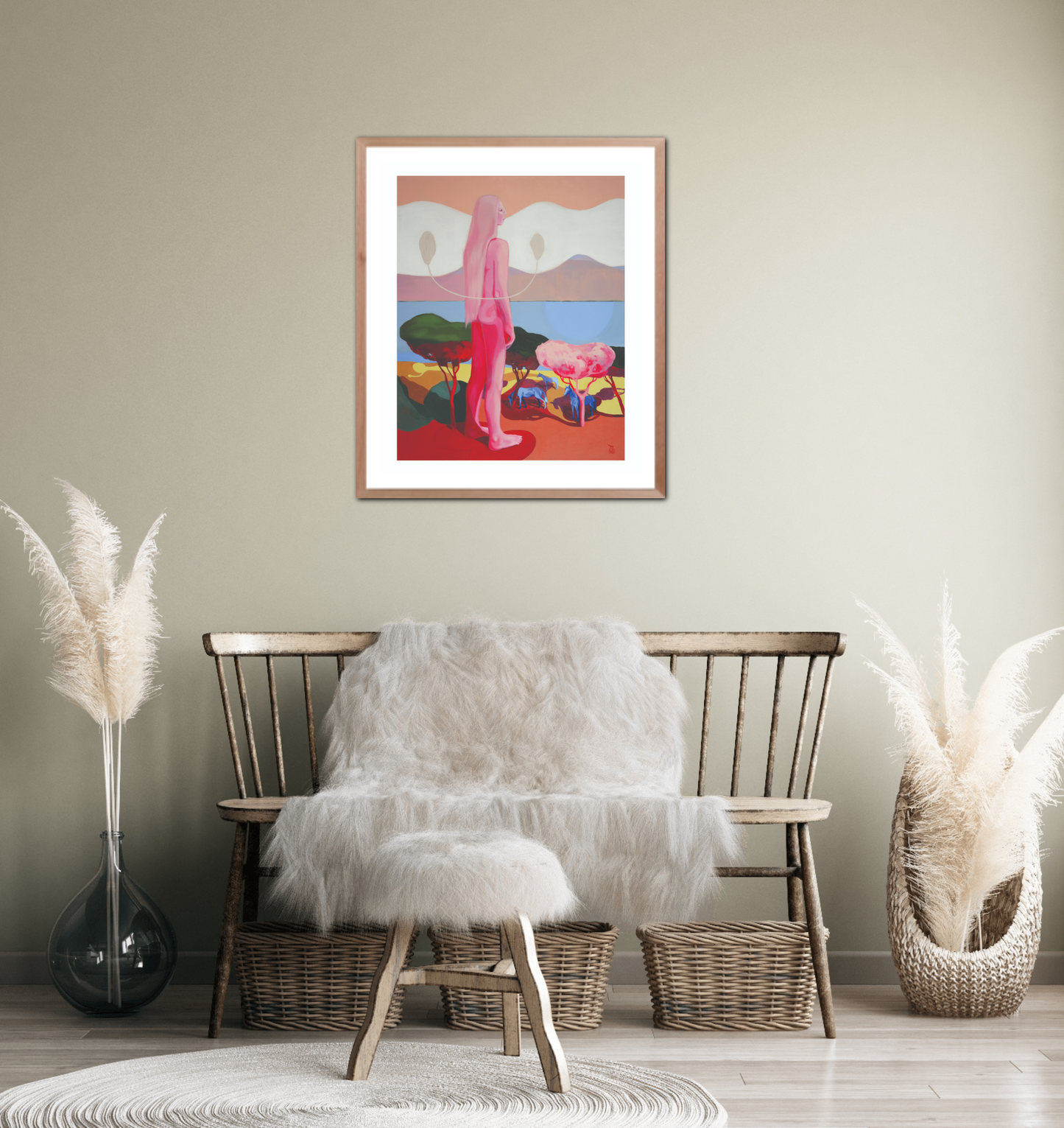 'Etwas In Mir Schaut Auf Das Meer Und Auf Alles Andere Auch' Fine-Art-Druck