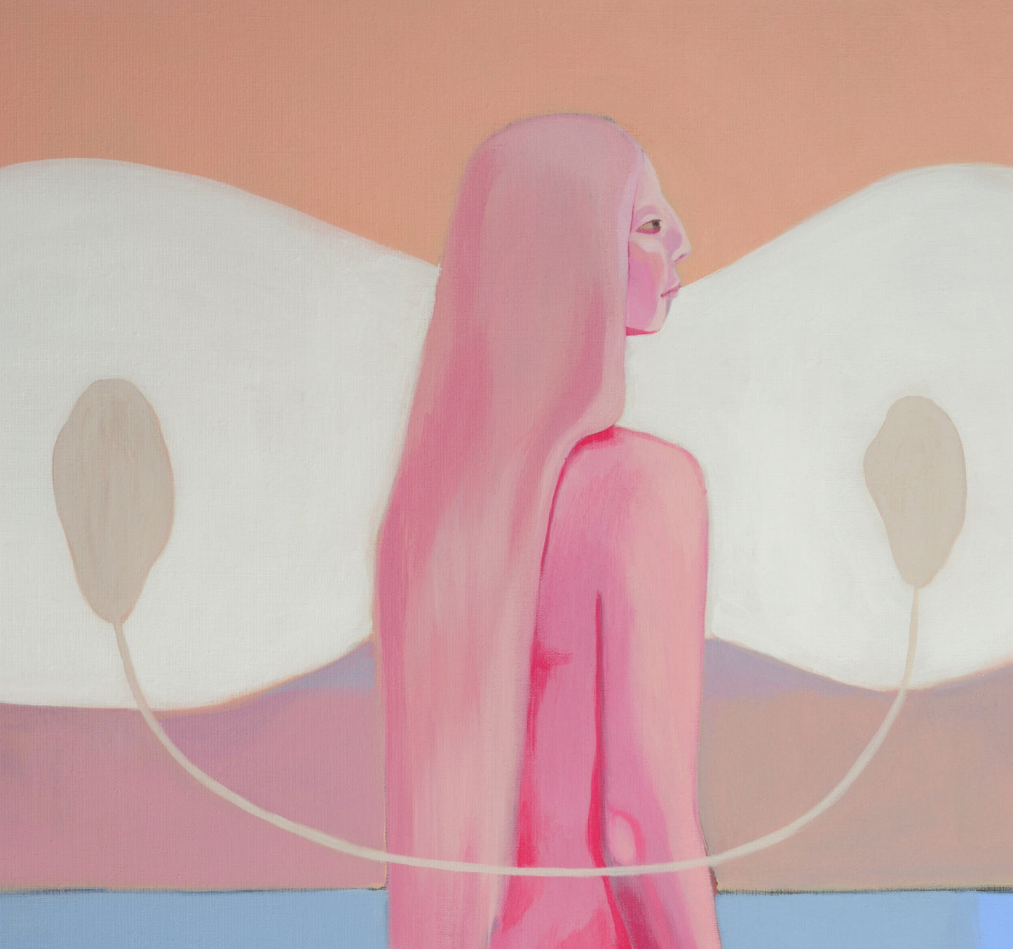 'Etwas In Mir Schaut Auf Das Meer Und Auf Alles Andere Auch' Original inkl. Rahmen