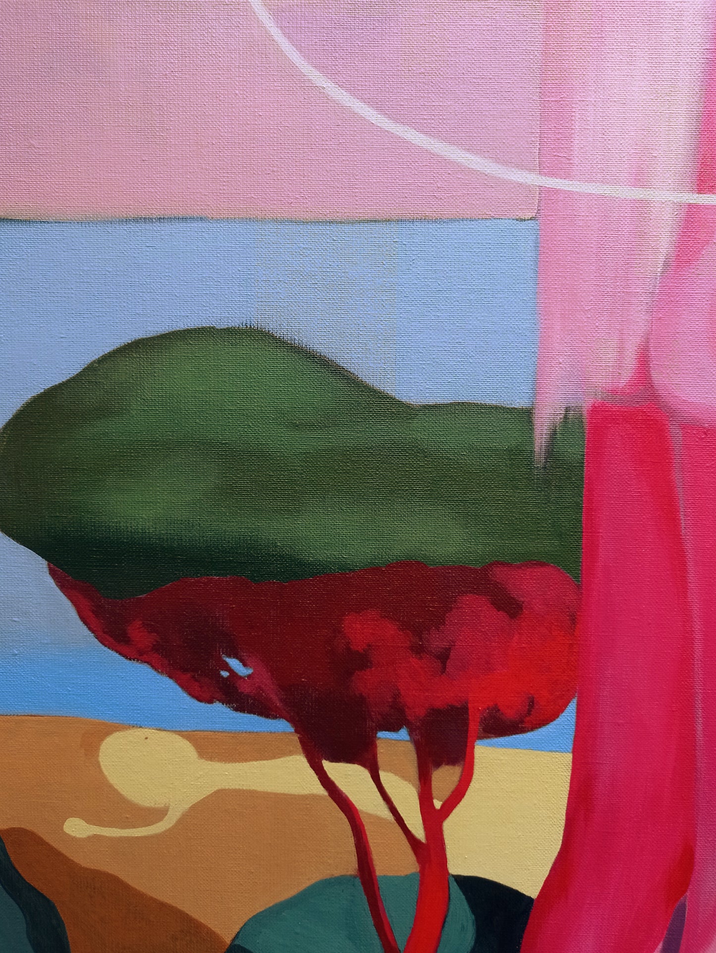 'Etwas In Mir Schaut Auf Das Meer Und Auf Alles Andere Auch' Original inkl. Rahmen