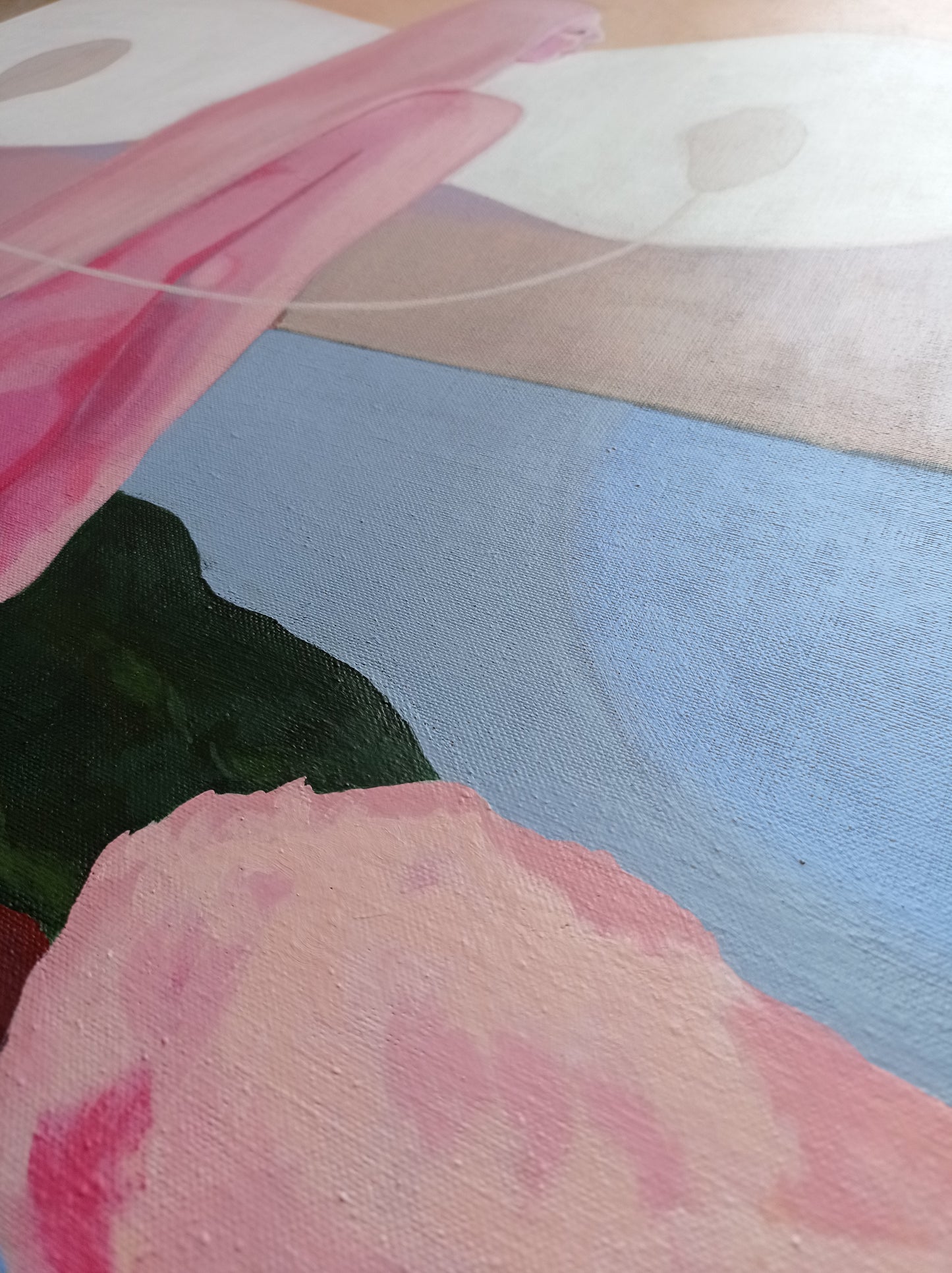 'Etwas In Mir Schaut Auf Das Meer Und Auf Alles Andere Auch' Original inkl. Rahmen