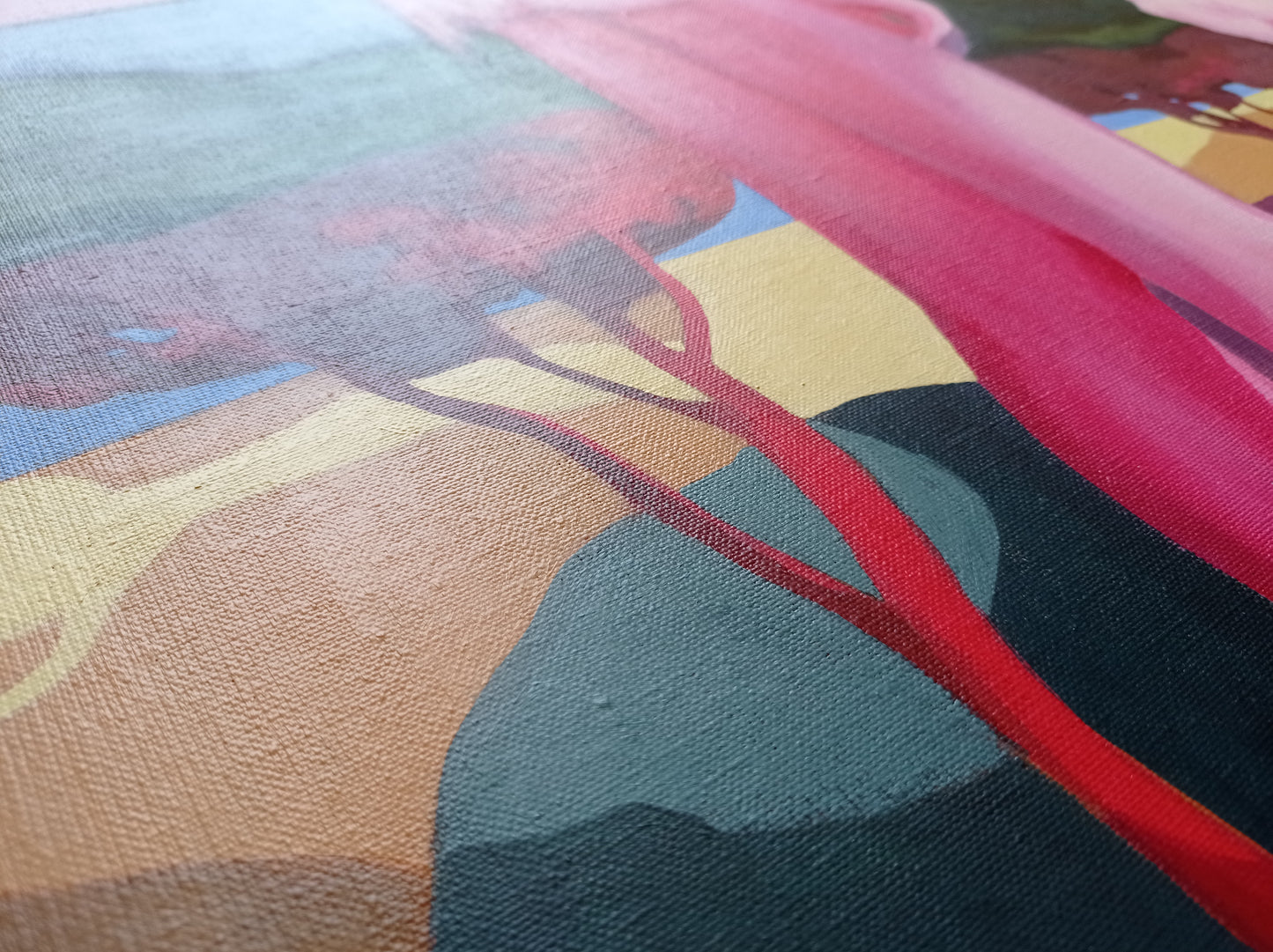 'Etwas In Mir Schaut Auf Das Meer Und Auf Alles Andere Auch' Original inkl. Rahmen