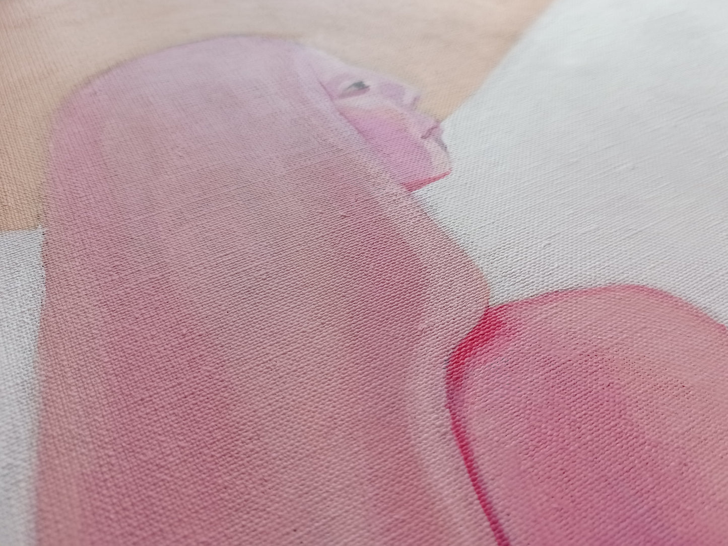 'Etwas In Mir Schaut Auf Das Meer Und Auf Alles Andere Auch' Original inkl. Rahmen