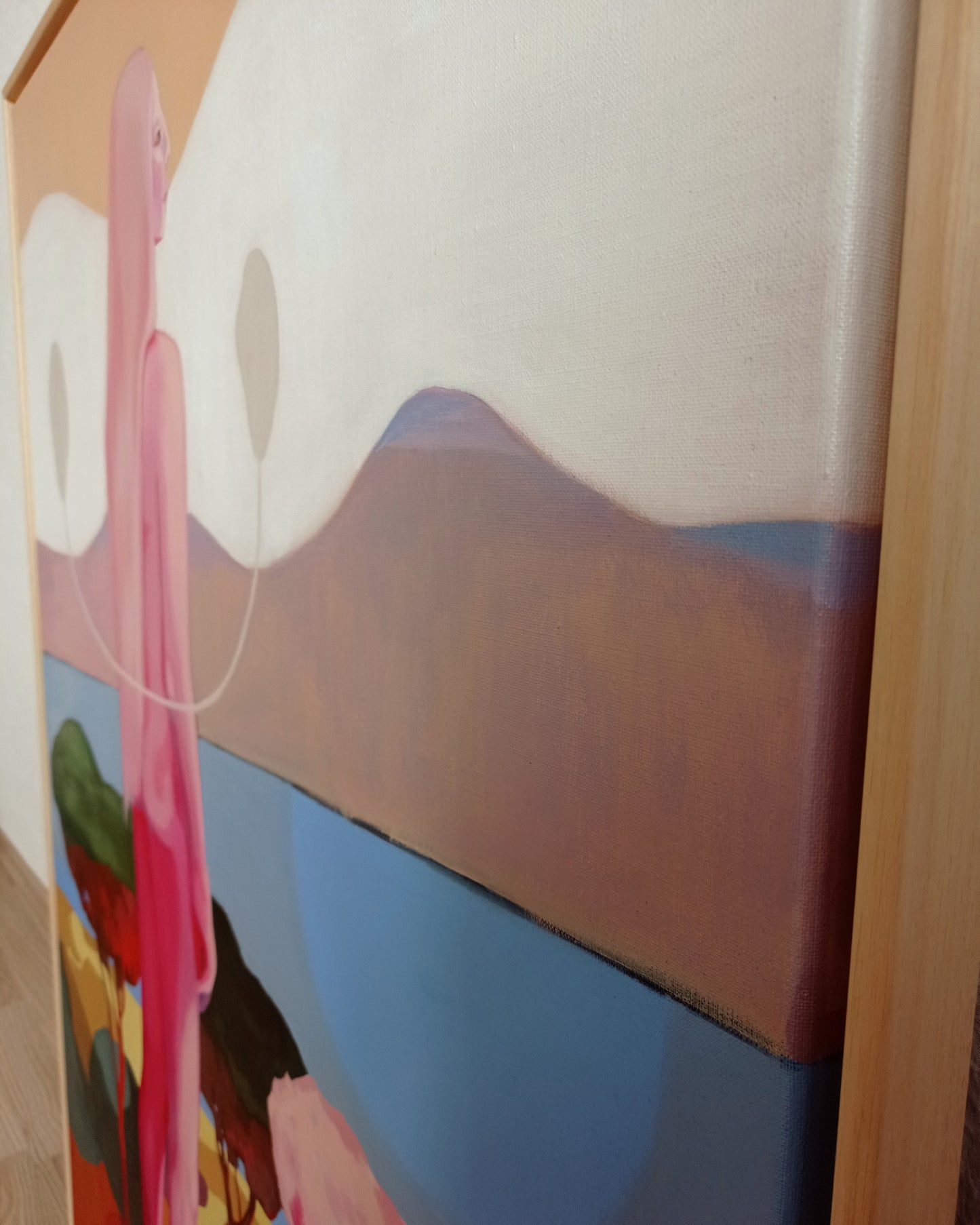 'Etwas In Mir Schaut Auf Das Meer Und Auf Alles Andere Auch' Original inkl. Rahmen