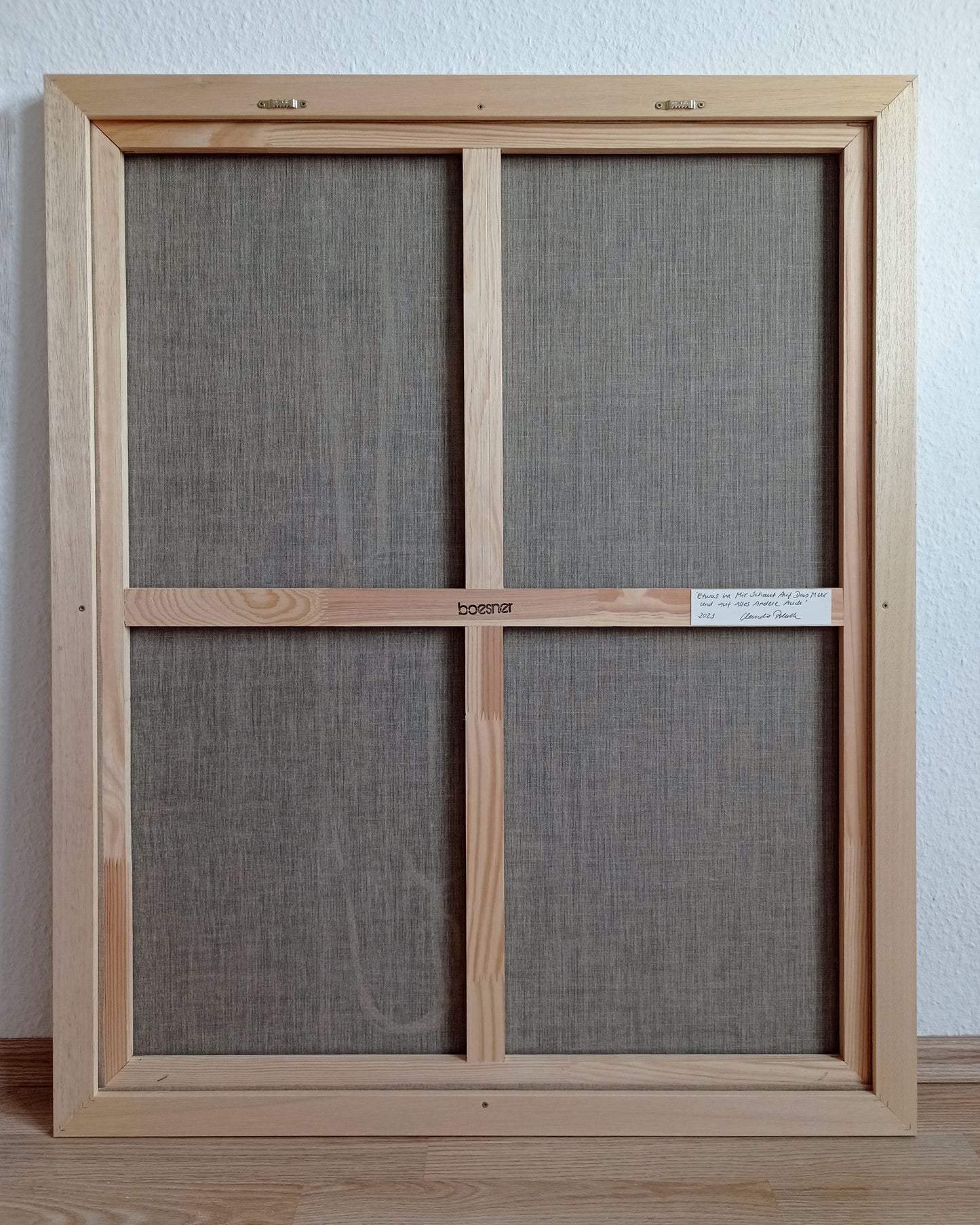 'Etwas In Mir Schaut Auf Das Meer Und Auf Alles Andere Auch' Original inkl. Rahmen