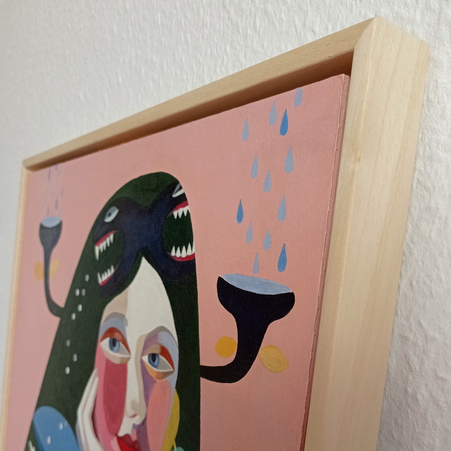 'Mein Garten' Original mit Rahmen