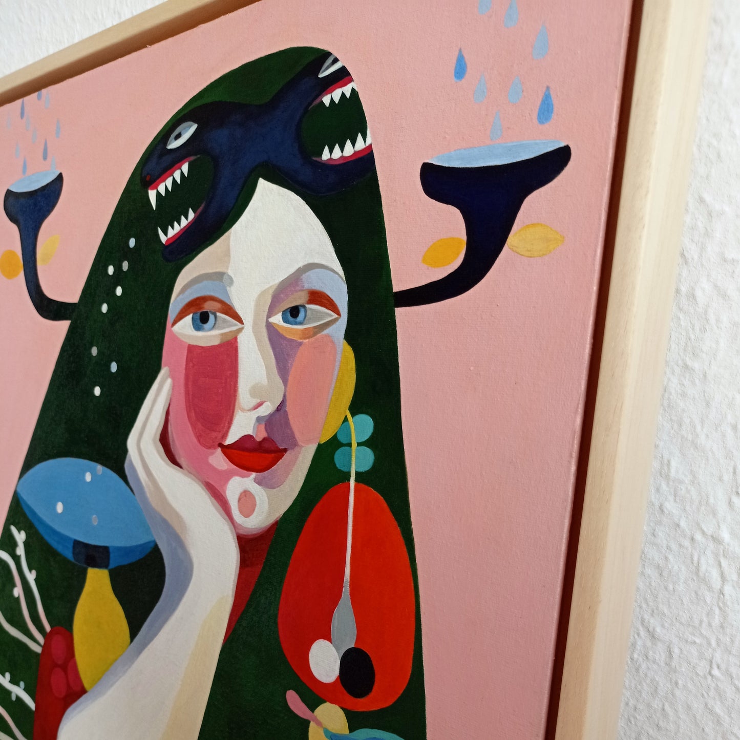 'Mein Garten' Original mit Rahmen