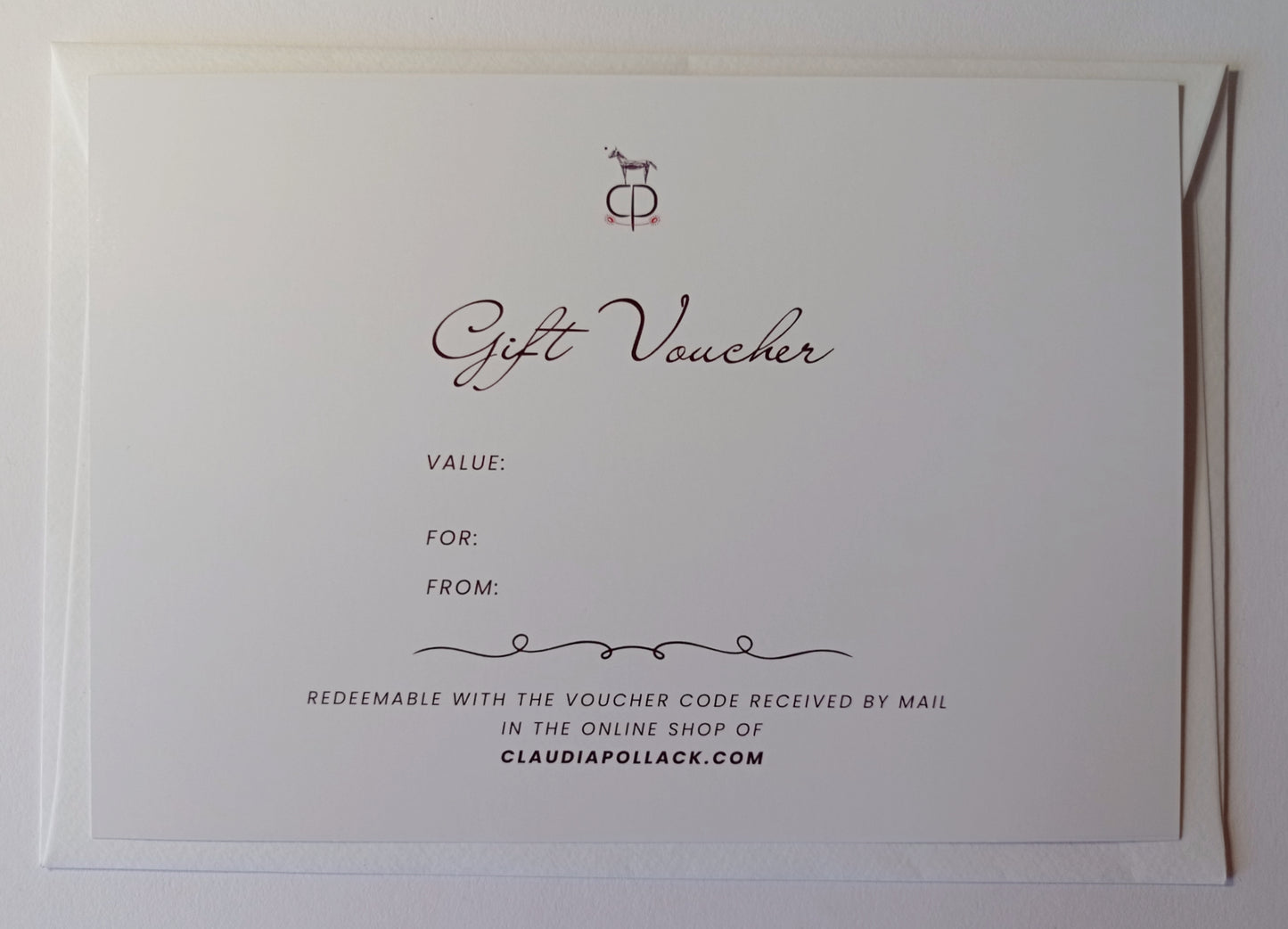 Geschenkgutschein nur digital / englisch