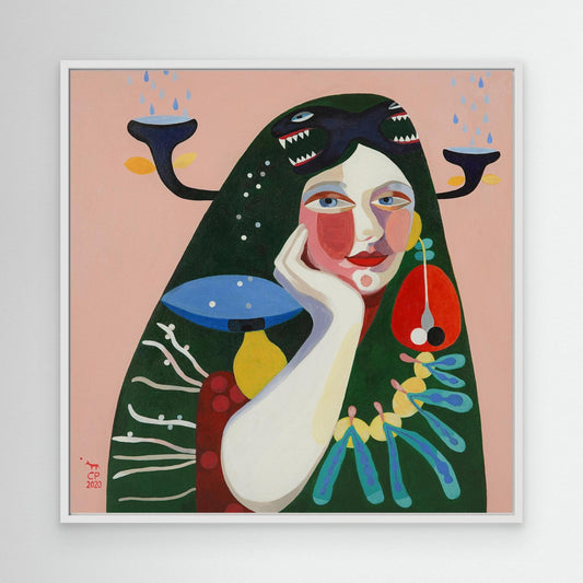 'Mein Garten' gerahmter Leinwanddruck