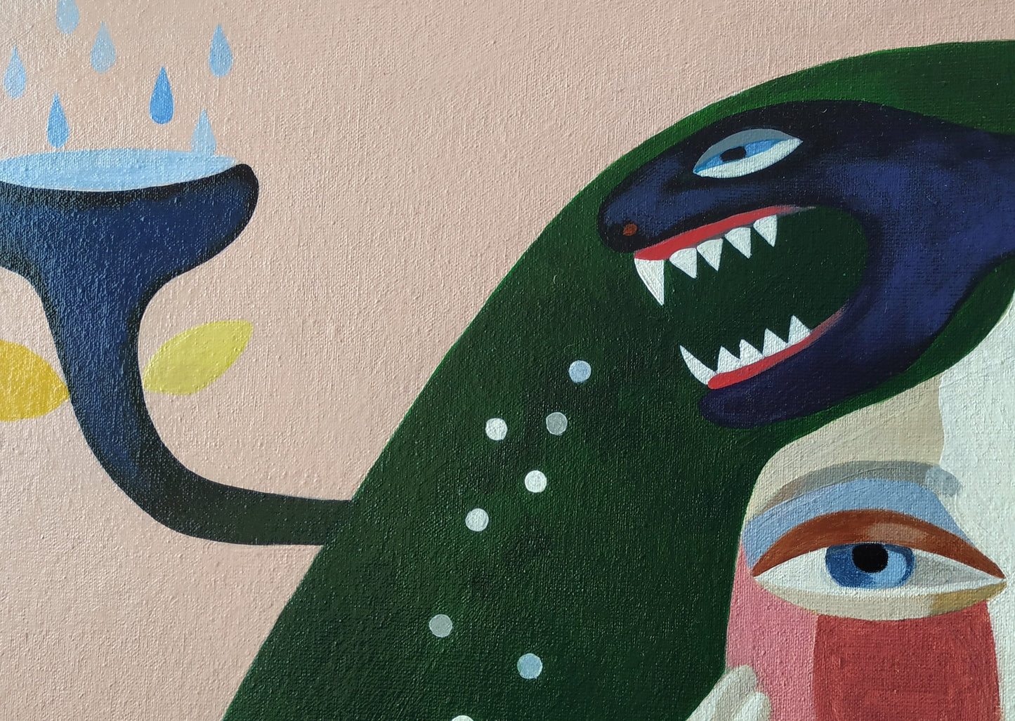 'Mein Garten' Original mit Rahmen