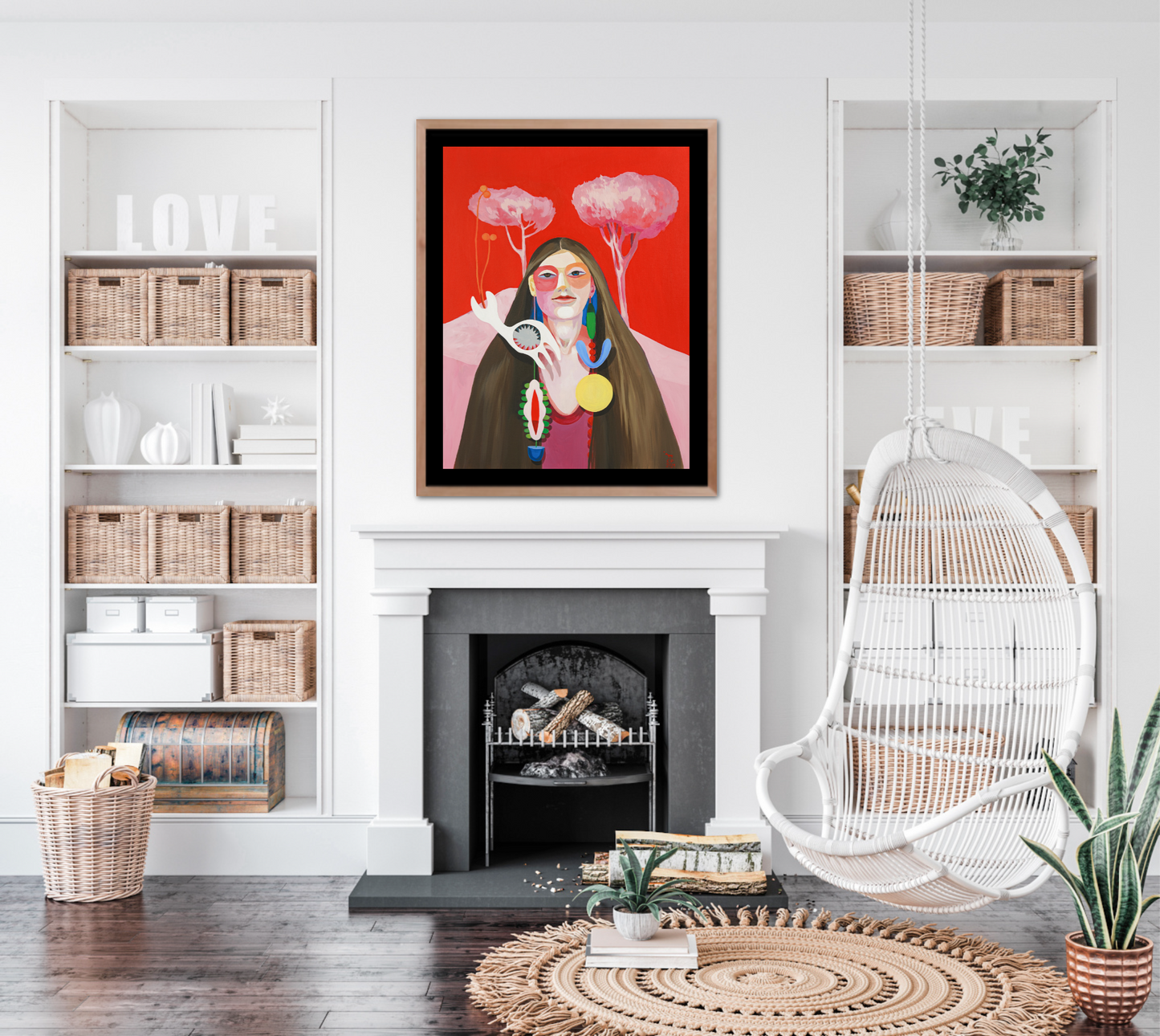 'Das Gefühl Unterstützt Zu Sein' Original inkl. Rahmung