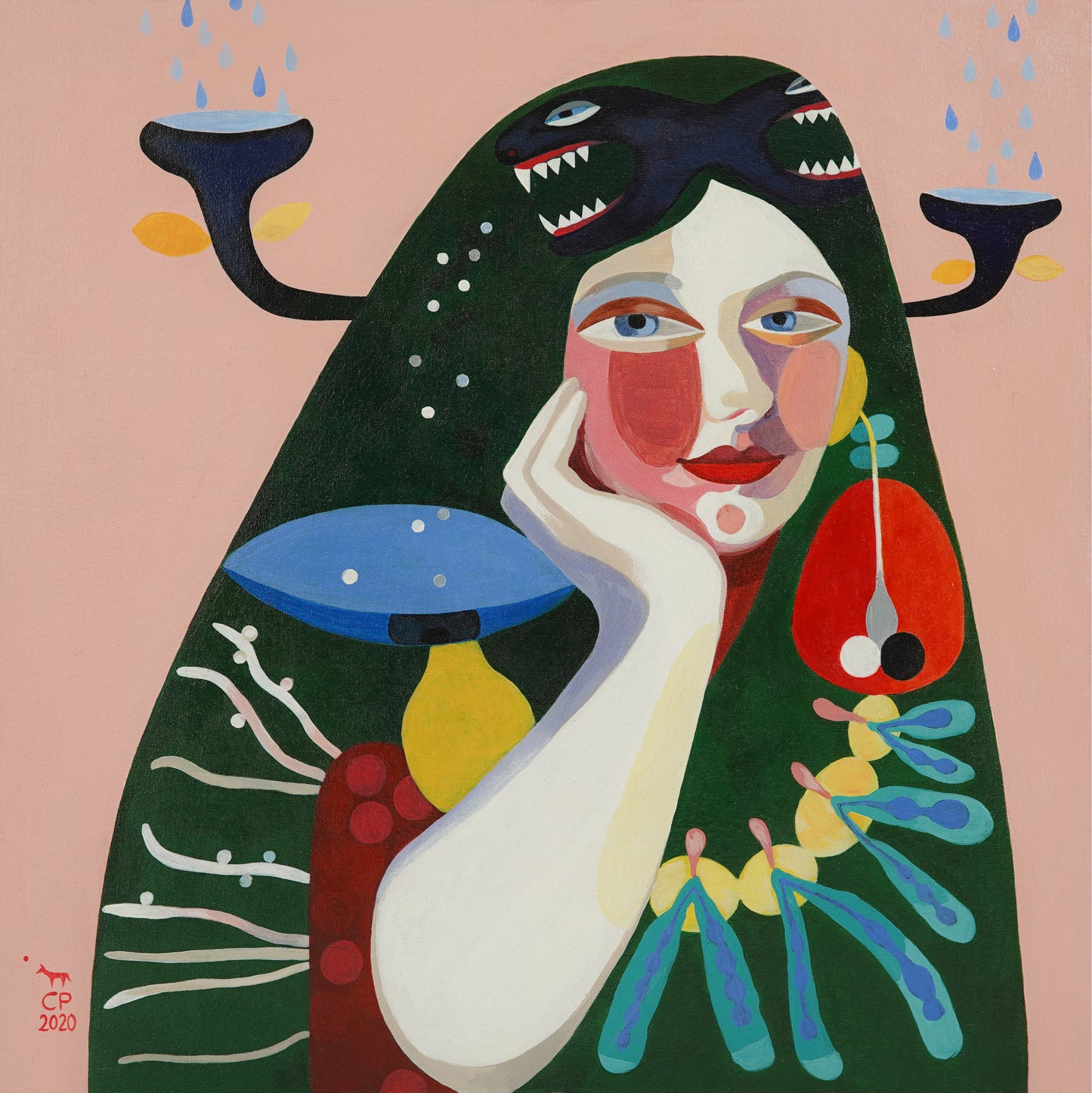 'Mein Garten' Original mit Rahmen