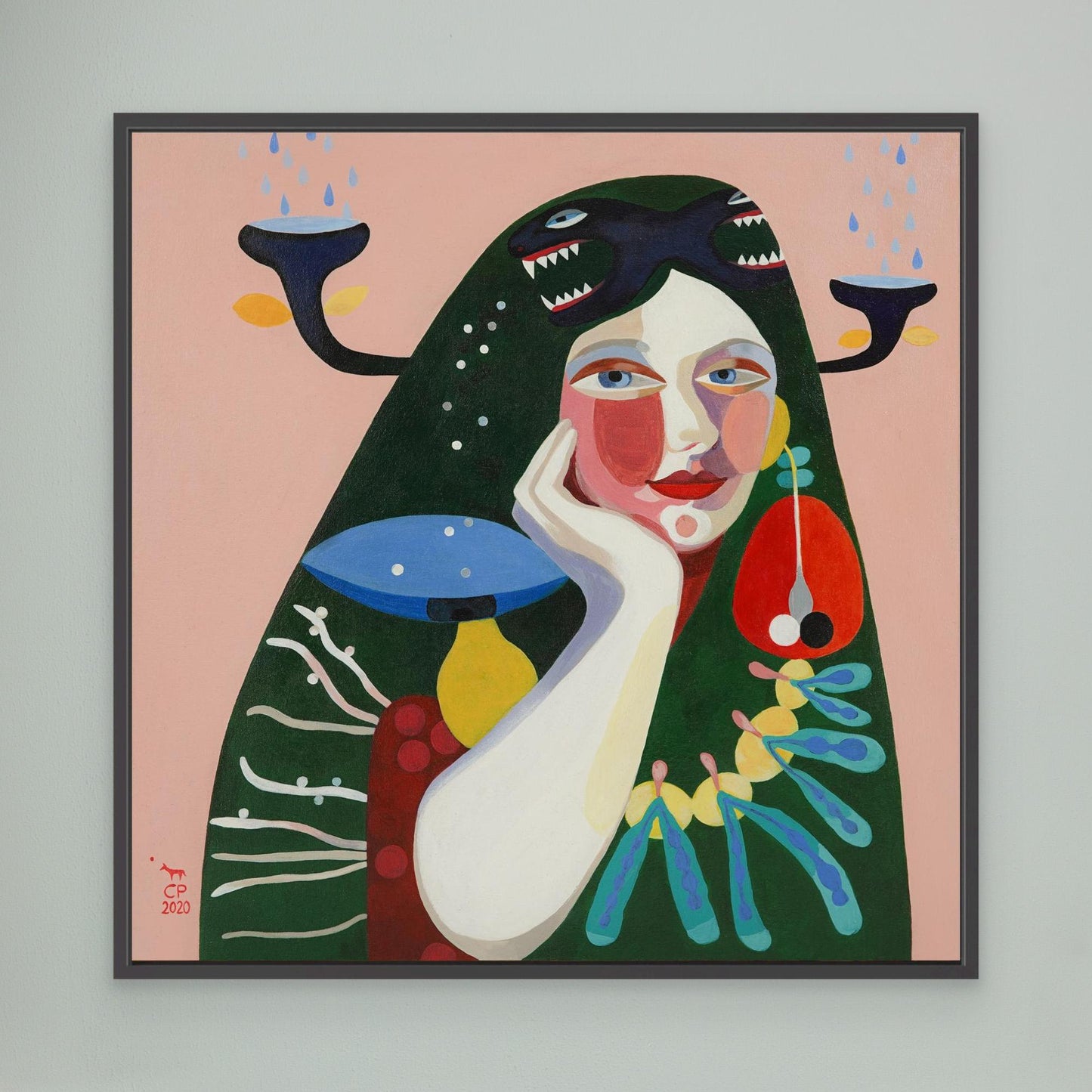 'Mein Garten' gerahmter Leinwanddruck