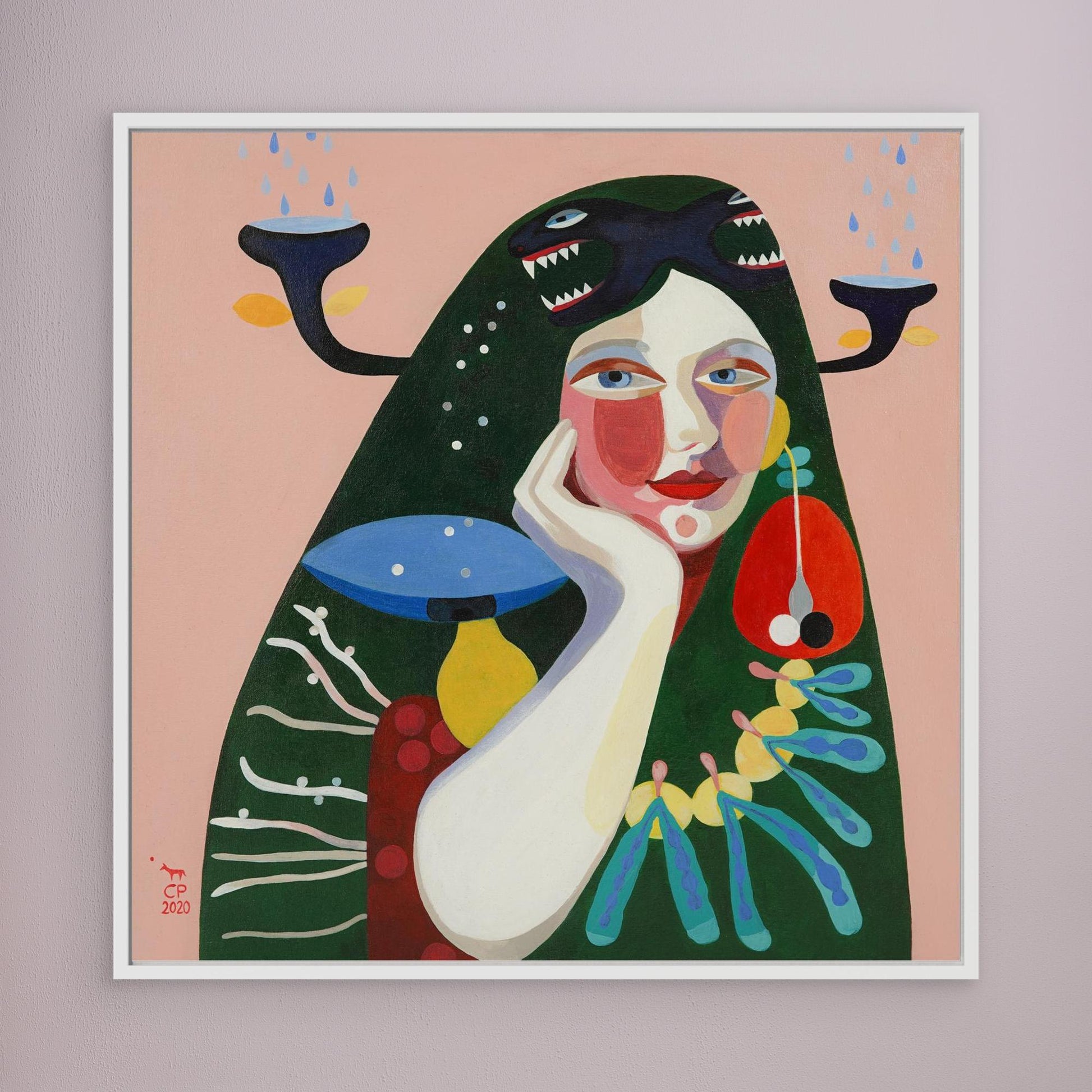 'Mein Garten' gerahmter Leinwanddruck