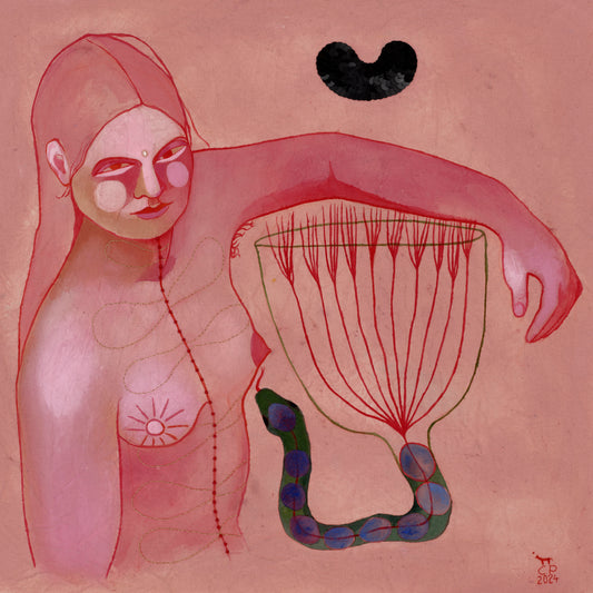 'Alchemie', Mixed Media auf Baumwolle