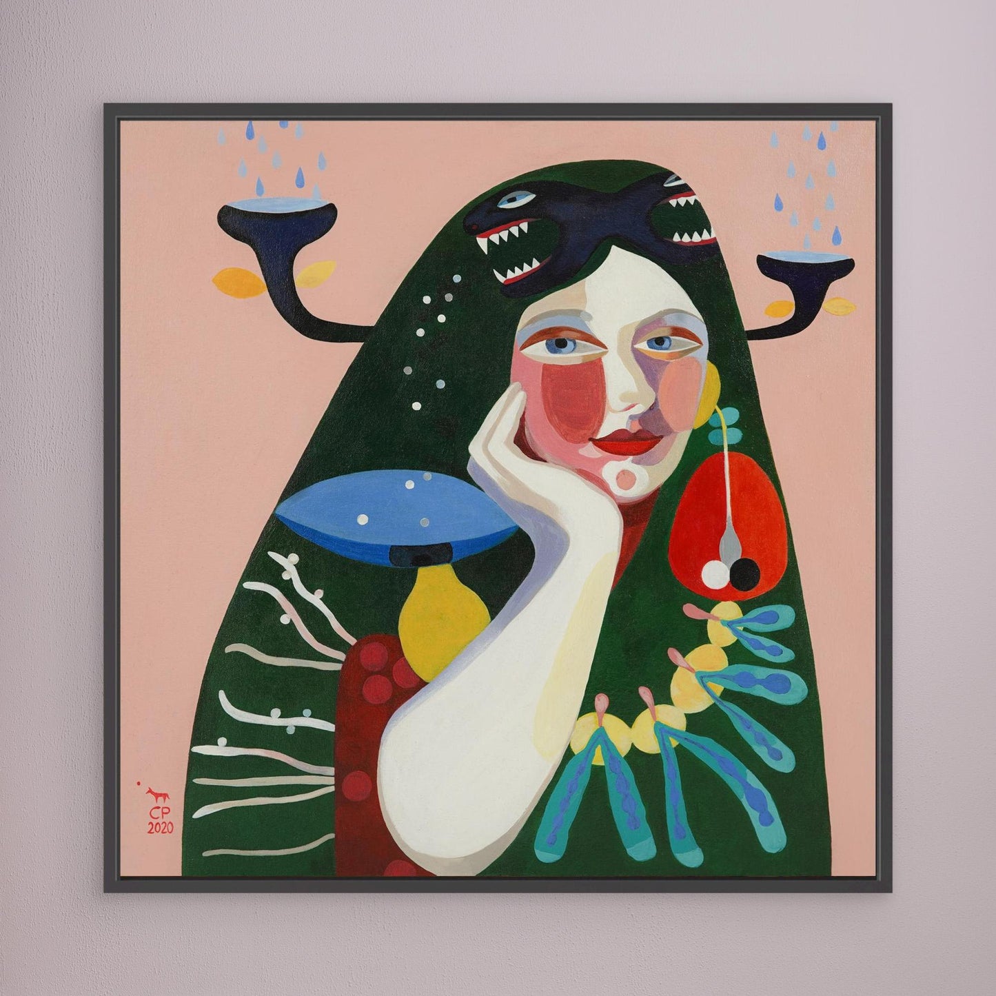 'Mein Garten' gerahmter Leinwanddruck