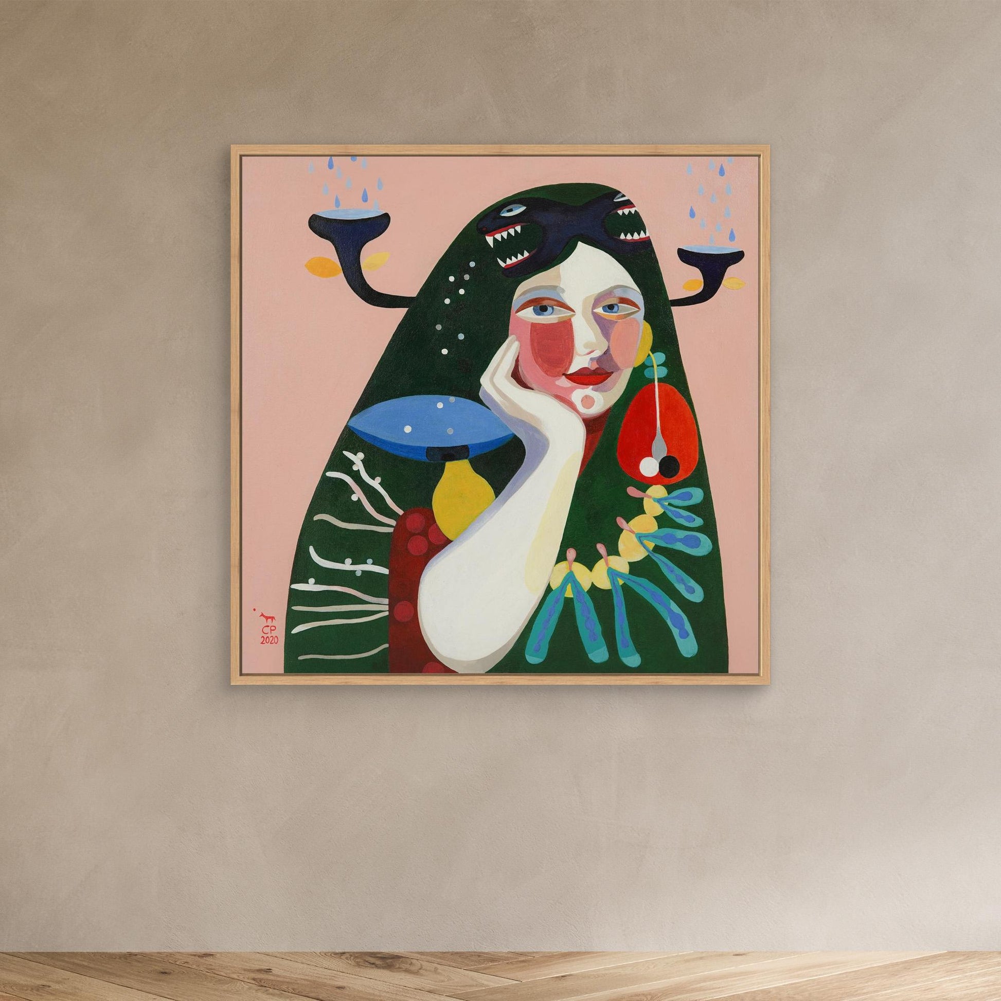 'Mein Garten' gerahmter Leinwanddruck