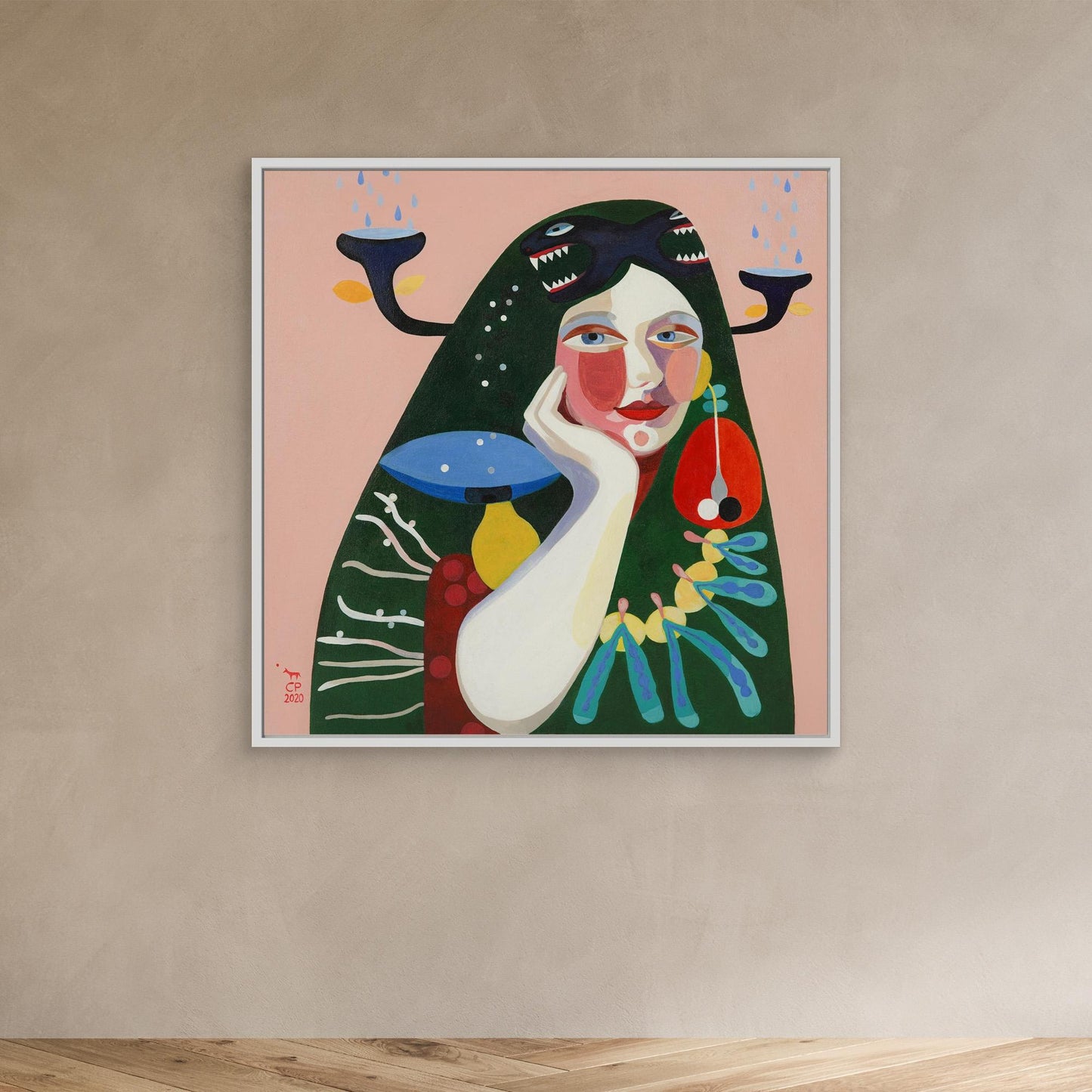 'Mein Garten' gerahmter Leinwanddruck